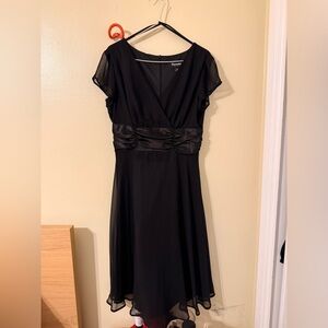 Vintage Elegant Black Chiffon Dress